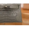 ミニケリー 光沢アリゲーター グリシマン (0V) シルバー金具