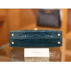 ミニケリー 光沢アリゲーター W0/ Vert Bosphore ヴェールボスフォール ゴールド金具