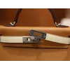 ミニケリー エプソム ゴールド・クレ・ブラック シルバー金具