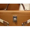 ミニケリー エプソム ゴールド・クレ・ブラック シルバー金具
