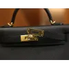 ミニケリー エプソム ブラック ゴールド金具