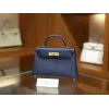 ミニケリー エプソム 73/Blue Saphir  ブルーサフィール ゴールド金具