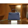 ミニケリー エプソム 73/Blue Saphir  ブルーサフィール ゴールド金具