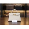 ミニケリー オーストリッチ クレ Craie ゴールド金具