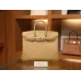 バーキン25 オーストリッチ グリス ゴールド金具