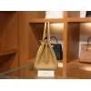バーキン25 オーストリッチ グリス ゴールド金具