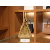 バーキン25 オーストリッチ グリス ゴールド金具