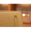 バーキン25 オーストリッチ グリス ゴールド金具