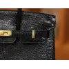 バーキン25 Lizardリザード ブラック ゴールド金具