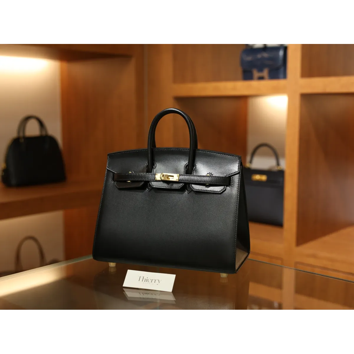 バーキン25 ボックス セリエ ブラック Sellier Blackゴールド金具
