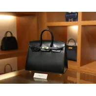 バーキン25 ボックス セリエ ブラック Sellier Blackゴールド金具