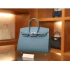 バーキン 25 ヴォーエプソン 75/Blue Jean  ブルージーンシルバー金具