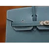 バーキン 25 ヴォーエプソン 75/Blue Jean  ブルージーンシルバー金具