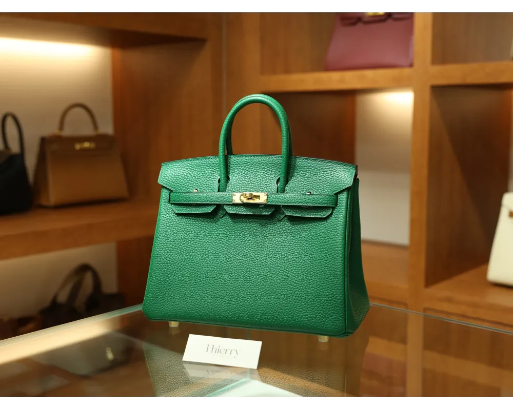 バーキン 25 クレマンス Clemence U4/Vert Vertigo ヴェールヴェルティゴ ゴールド金具