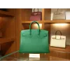 バーキン 25 クレマンス Clemence U4/Vert Vertigo ヴェールヴェルティゴ ゴールド金具