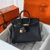 Birkin-045 バーキン 25 タッチ マットBlack ブラック ゴールド金具