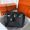 Birkin-045 バーキン 25 タッチ マットBlack ブラック ゴールド金具
