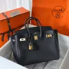 Birkin-045 バーキン 25 タッチ マットBlack ブラック ゴールド金具