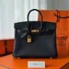 Birkin-045 バーキン 25 タッチ マットBlack ブラック ゴールド金具