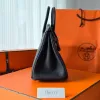 Birkin-045 バーキン 25 タッチ マットBlack ブラック ゴールド金具