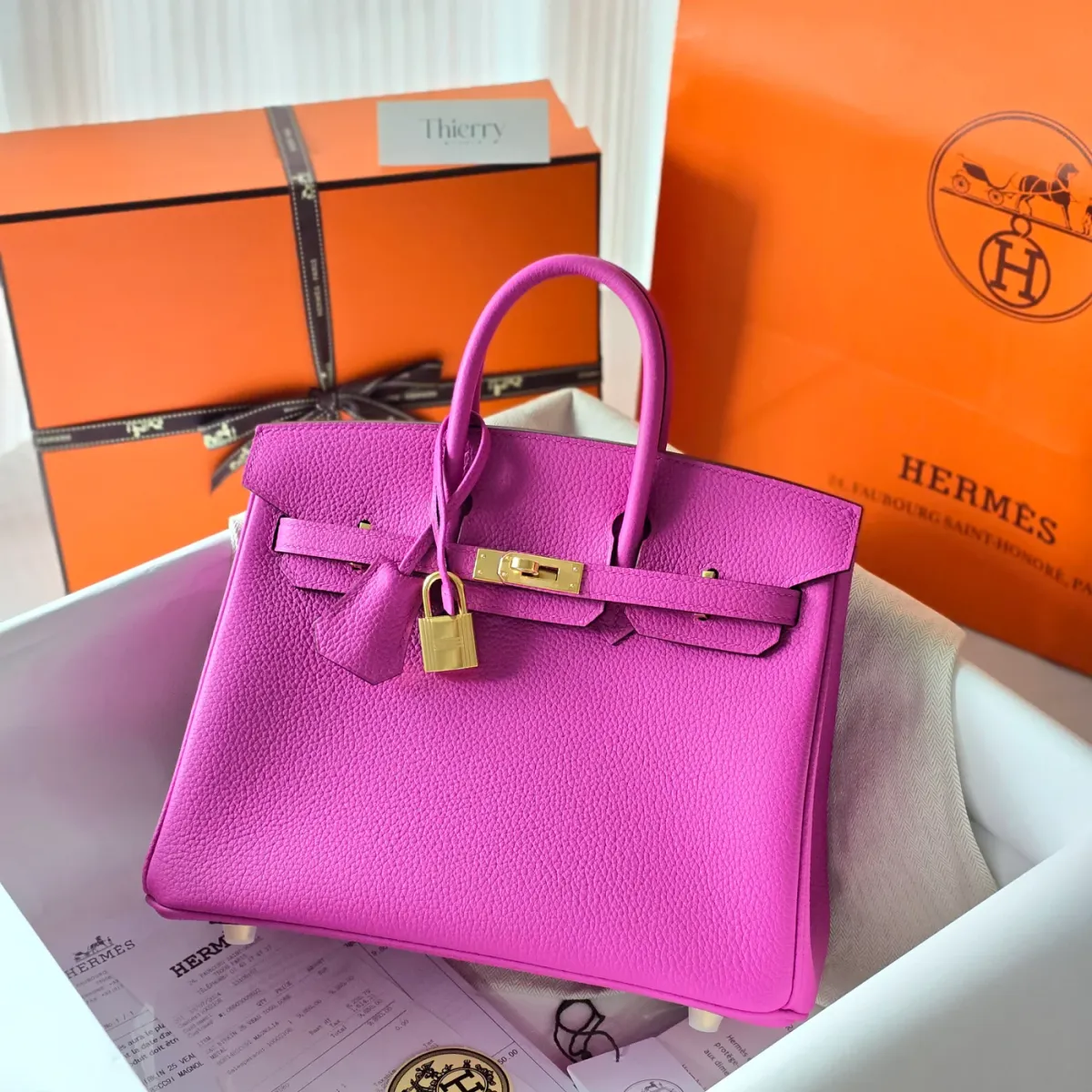 Birkin-048 バーキン 25 トゴ 9I/Magnolia マグノリア ゴールド金具
