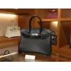 バーキン 30 スイフトSwift ブラック シルバー金具