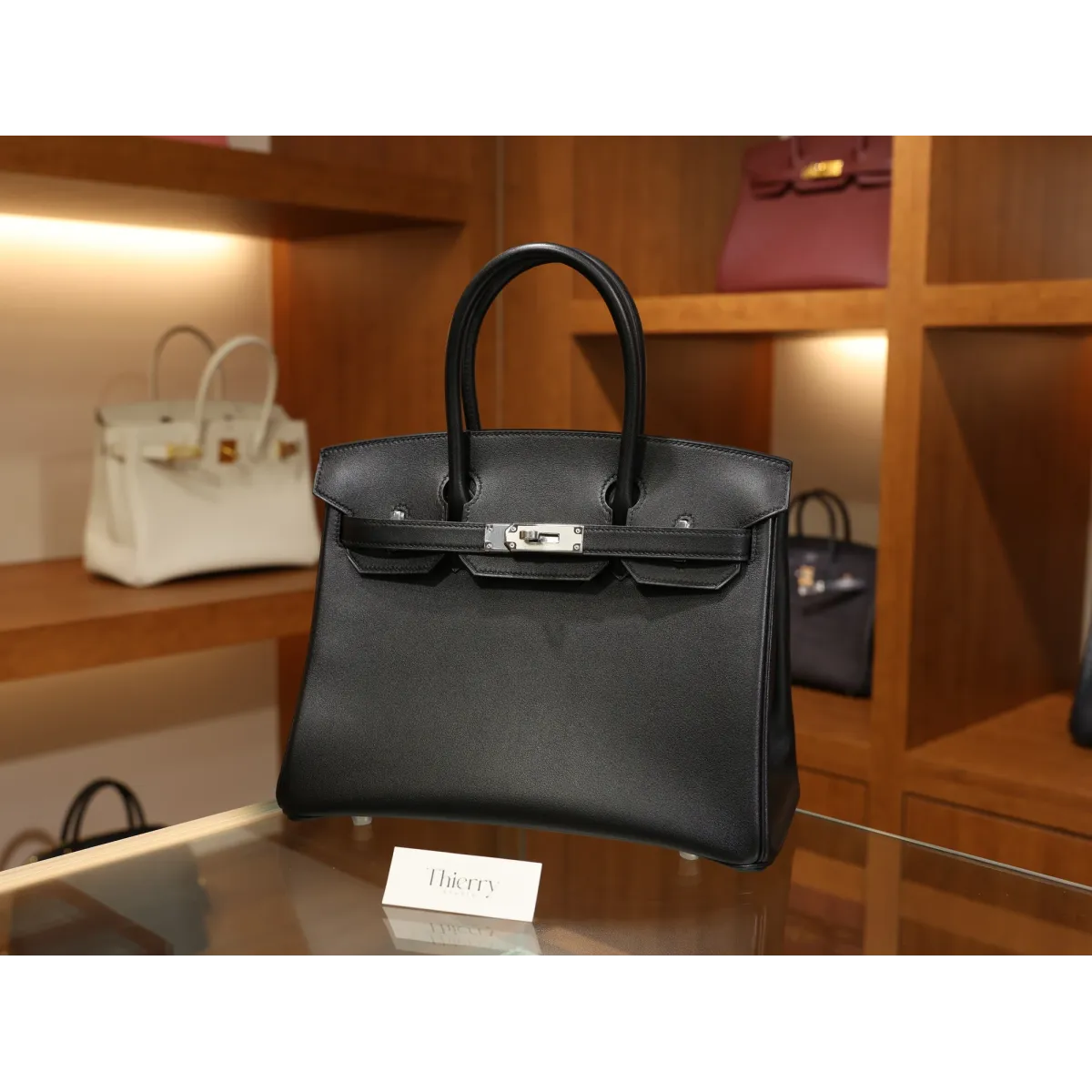 バーキン 30 スイフトSwift ブラック シルバー金具