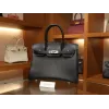 バーキン 30 スイフトSwift ブラック シルバー金具