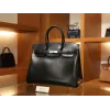 バーキン 35 ボックス Box ブラック シルバー金具