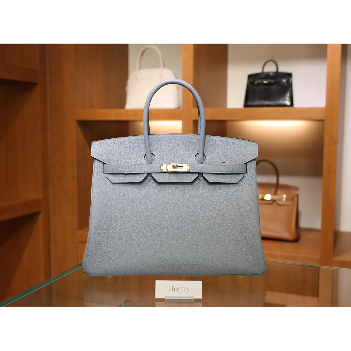 バーキン 35 トゴ J7/ Blue Lin ブルーランゴールド金具