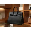 バーキン 35 オーストリッチ ブラック シルバー金具