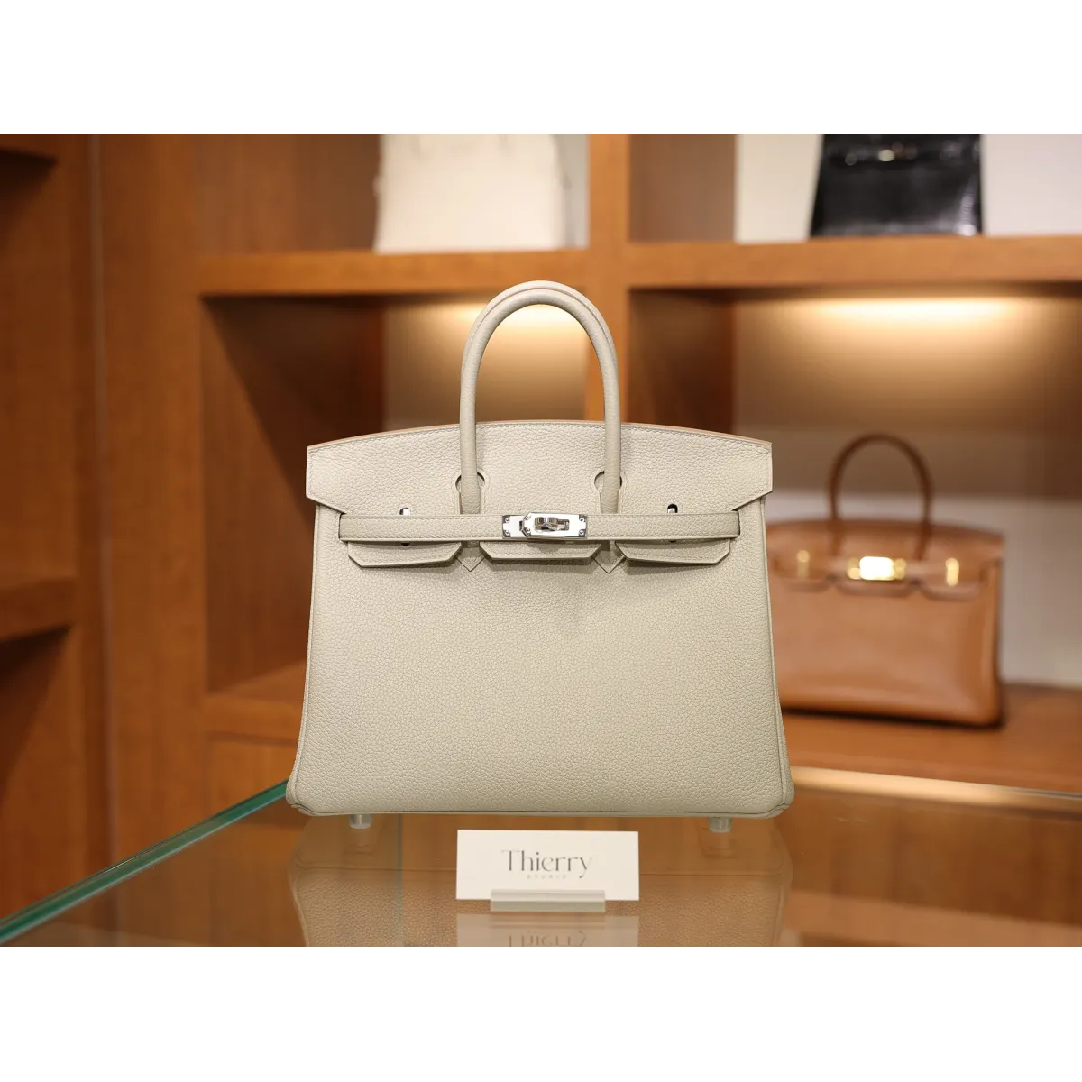 バーキン 25 トゴ 80/Pearl Grey パールグレー シルバー金具