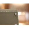ケリー 25 エプソム エトゥープ シルバー金具