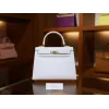 ケリー 25 エプソム ホワイト ゴールド金具