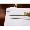 ケリー 25 エプソム ホワイト ゴールド金具