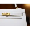ケリー 25 エプソム ホワイト ゴールド金具