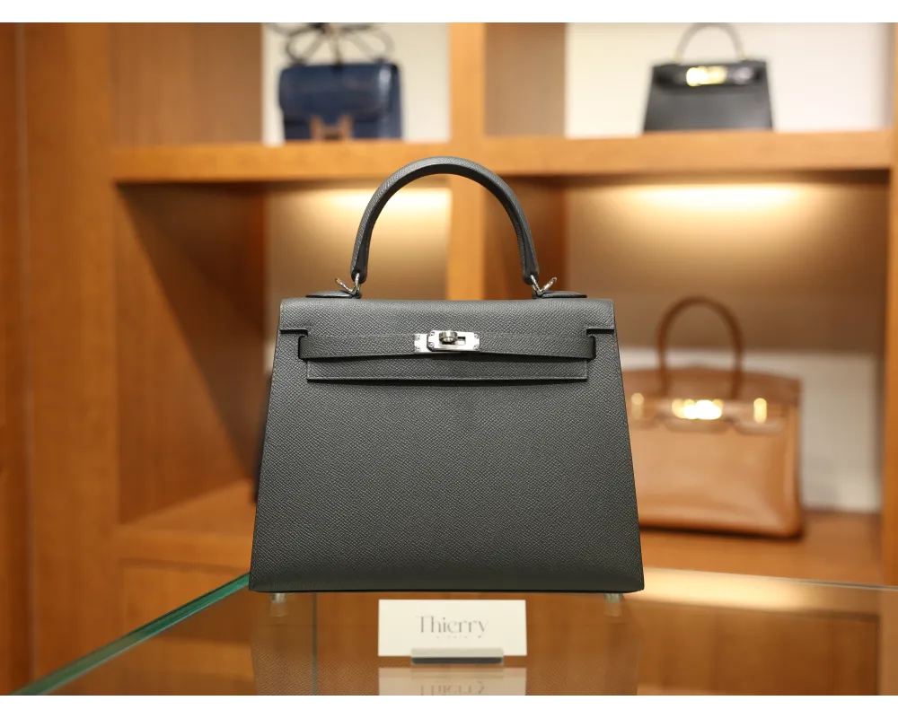 ケリー 25 エプソム H0 ミスティグレー シルバー金具