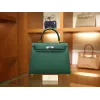ケリー 25 エプソム Z6/Malachite  マラカイト シルバー金具