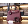 ケリー 25 エプソム 55/ Rouge H ルージュアッシュ シルバー金具