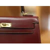 ケリー 25 ボックス Boxセリエ ルージュアッシュ ゴールド金具