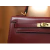 ケリー 25 ボックス Boxセリエ ルージュアッシュ ゴールド金具