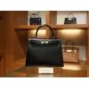 ケリー 25 ボックス セリエ ブラック ゴールド金具