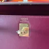 ケリー 25 ボックス Boxセリエ ボルドー ゴールド金具