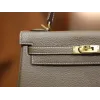 ケリー 25 クレマンス エトゥープ ゴールド金具