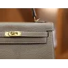 ケリー 25 クレマンス エトゥープ ゴールド金具