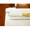 ケリー 28 エプソム ホワイト ゴールド金具