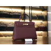ケリー 28 トゴ ルージュガランス ゴールド金具