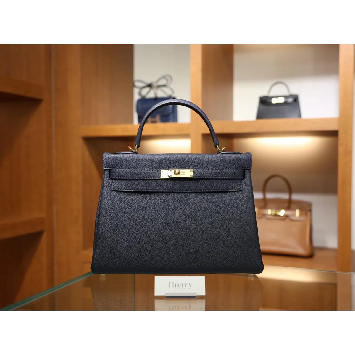 ケリー 32 トゴ 2Z/Blue Nuit ブルーニュイ ゴールド金具