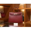 ケリー 32 ボックス ルージュカザック ゴールド金具