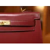 ケリー 32 ボックス ルージュカザック ゴールド金具